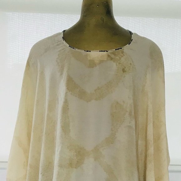 LAURA SIEGEL Handcrafted SLOUCHY Bohemian SILK BLOUSE Medium - Picture 2 of 14